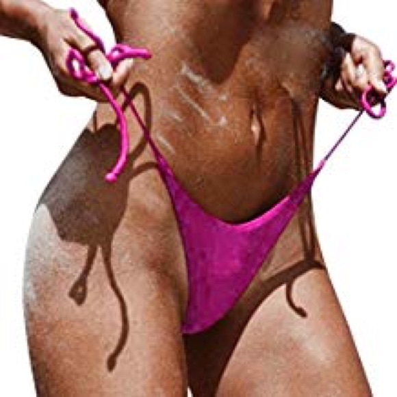 NWOT SEXY String Hot Dark Pink Bikini Sm - Picture 3 of 6